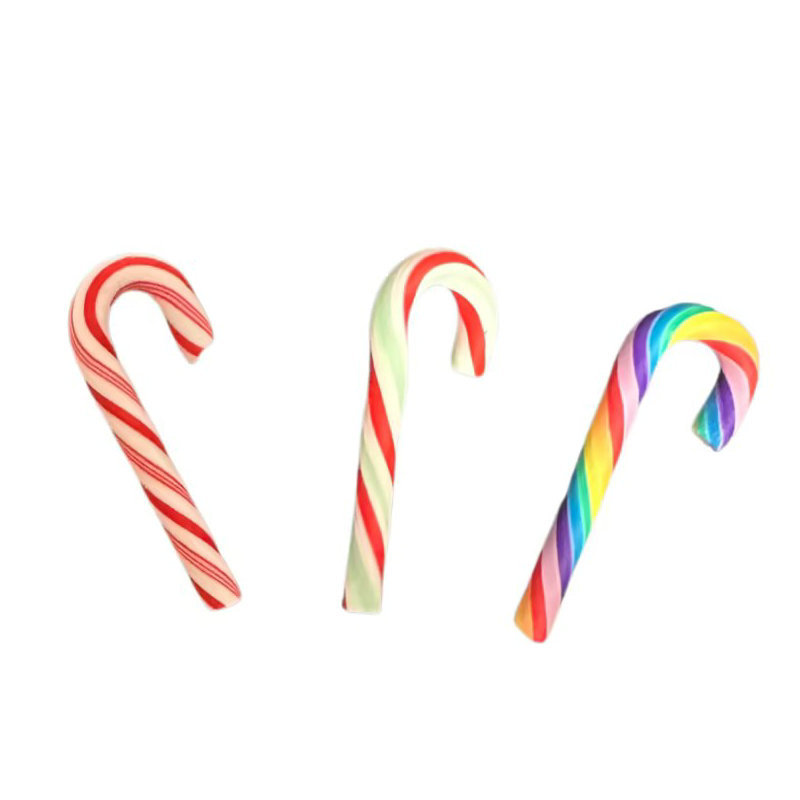 Festive Polymer Clay Candy Cane Charm for DIY Holiday Crafts view 3