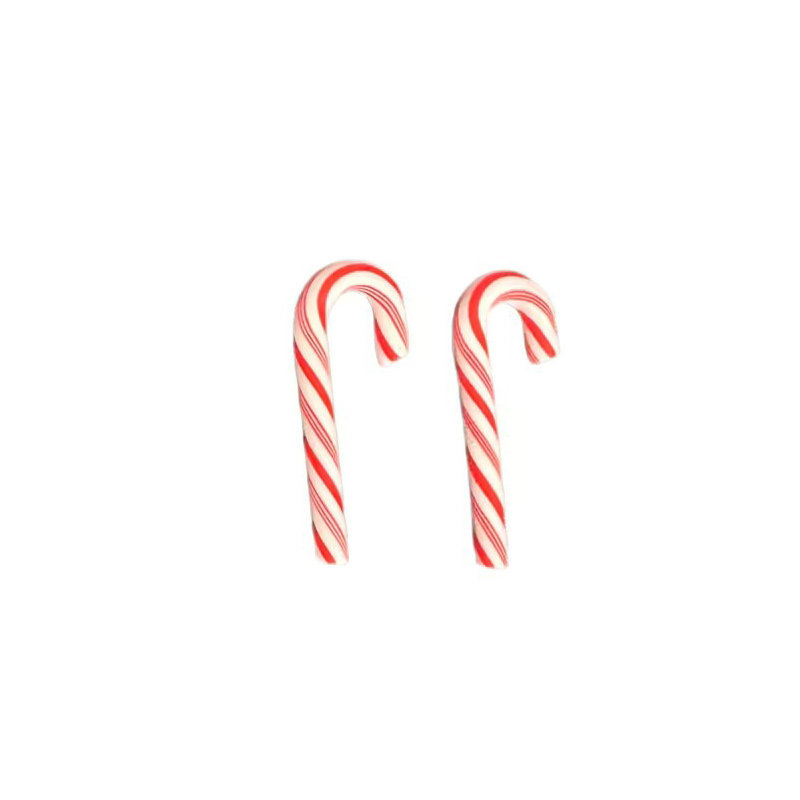 Festive Polymer Clay Candy Cane Charm for DIY Holiday Crafts