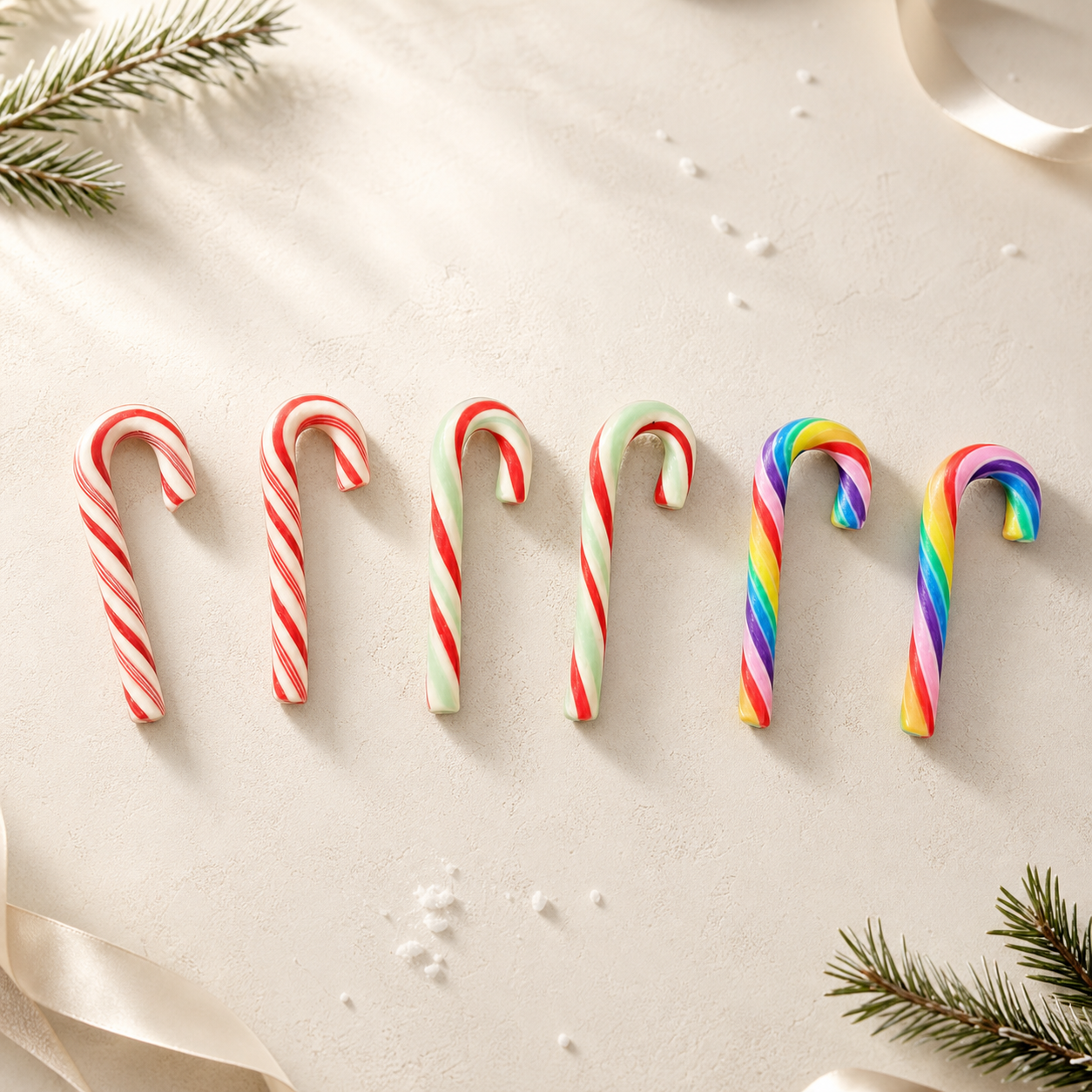 Festive Polymer Clay Candy Cane Charm for DIY Holiday Crafts