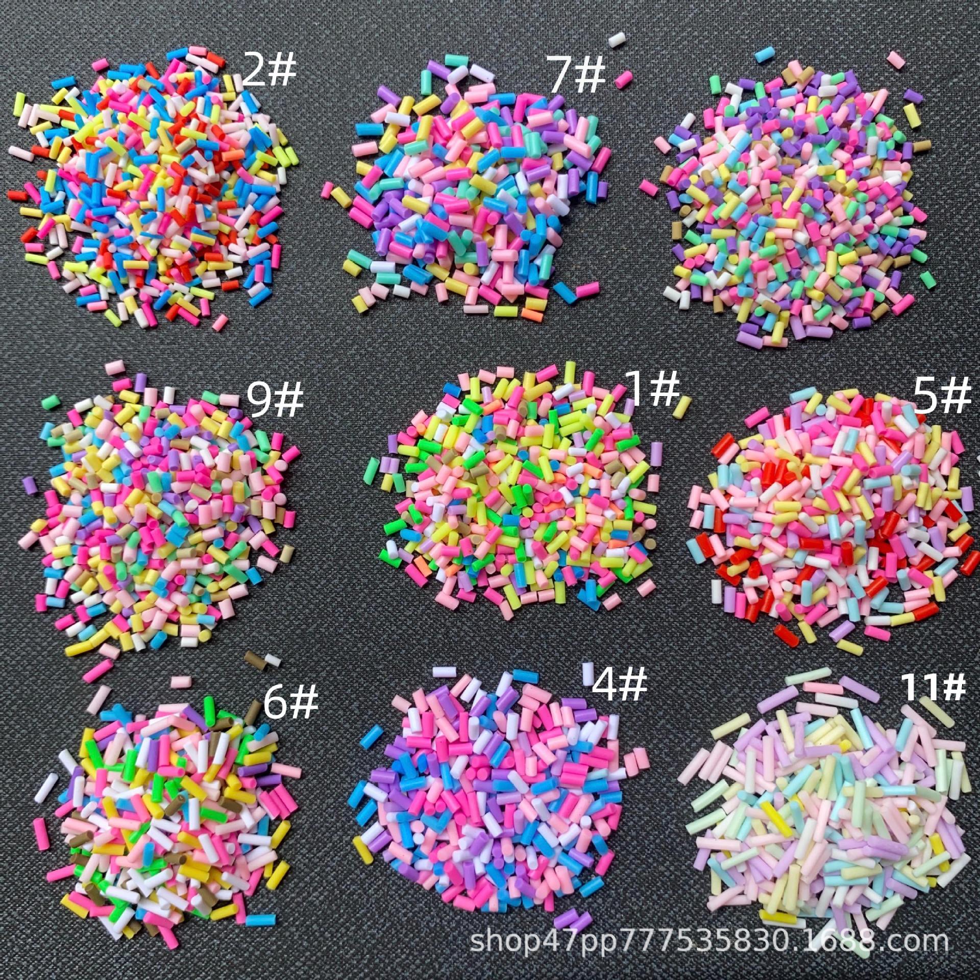 Colorful Polymer Clay Sprinkles for Faux Dessert Crafts view 2