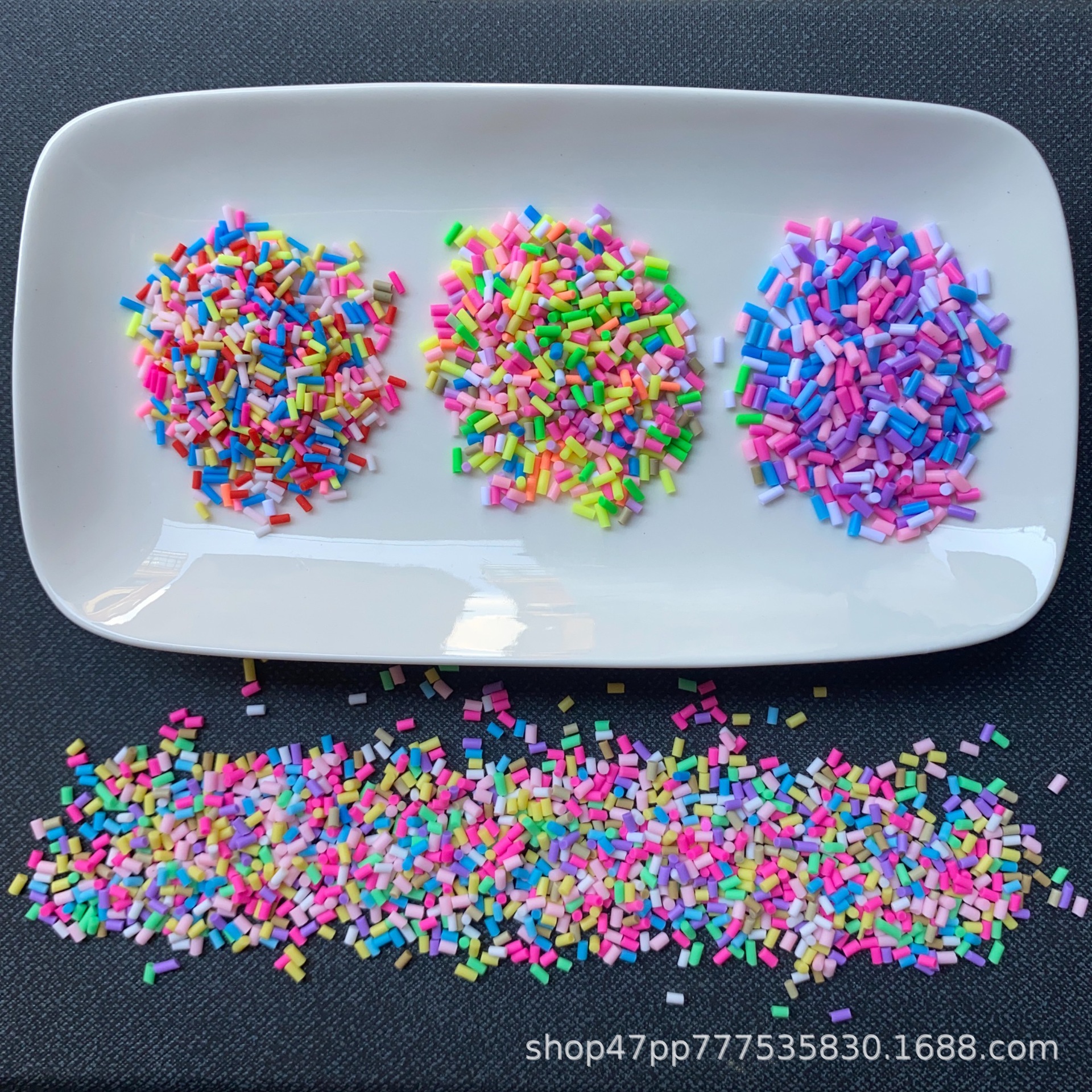 Colorful Polymer Clay Sprinkles for Faux Dessert Crafts