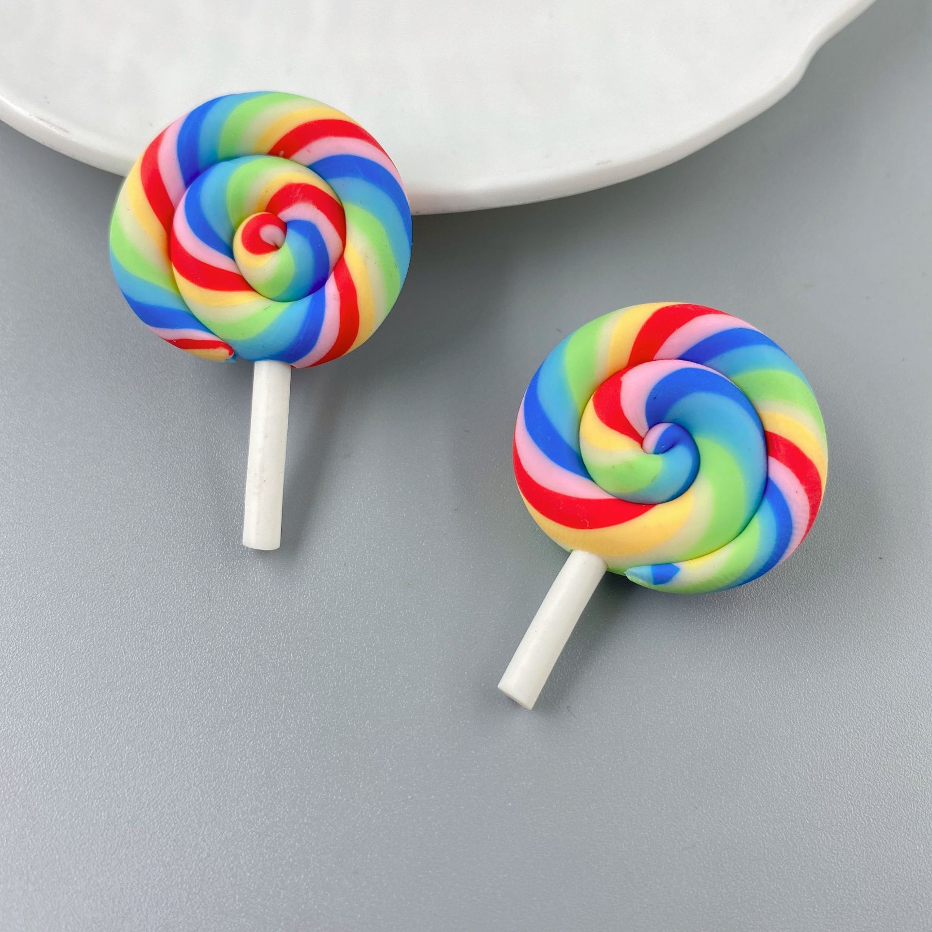 Sweet Polymer Clay Lollipop Charm for DIY Dessert Crafts view 4