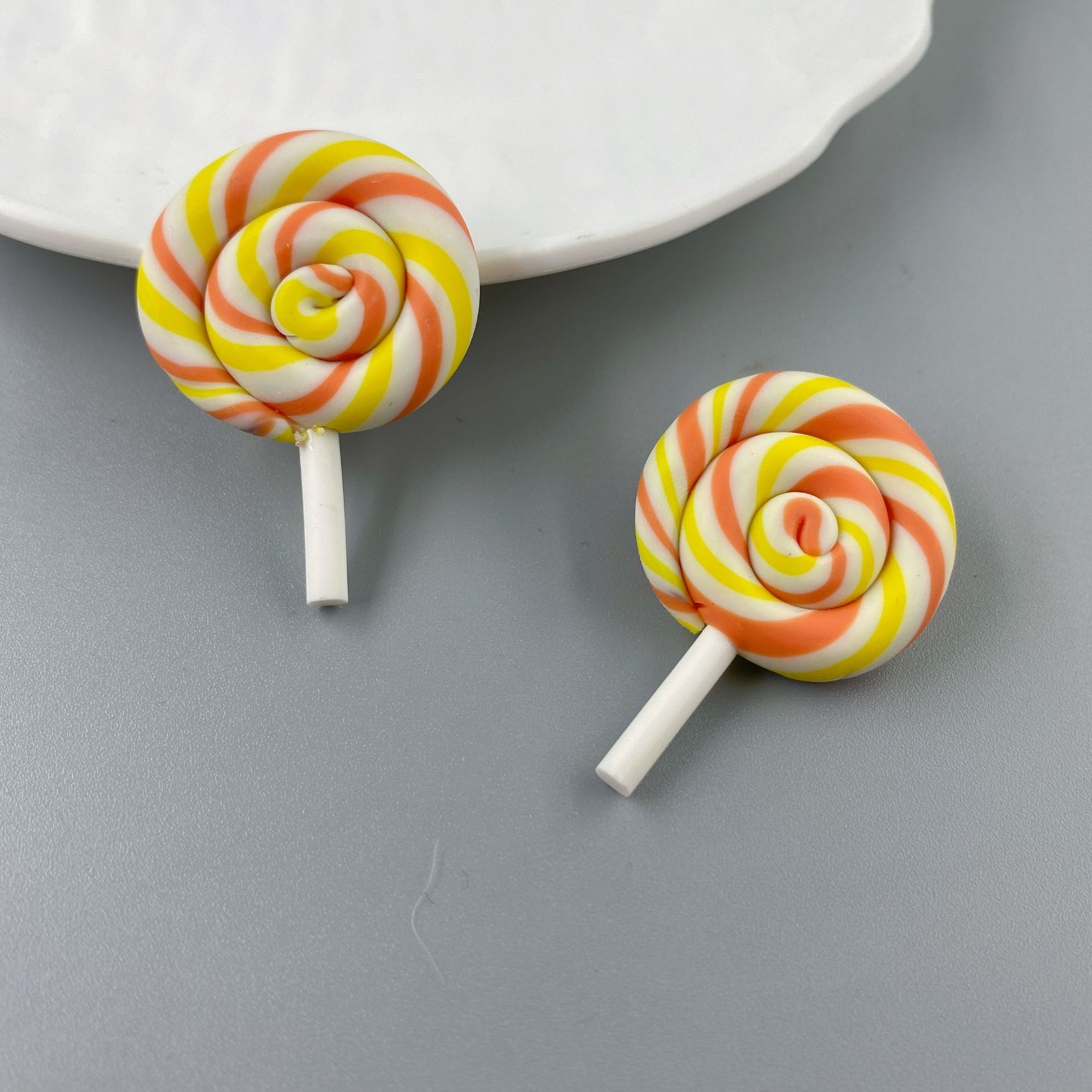 Sweet Polymer Clay Lollipop Charm for DIY Dessert Crafts