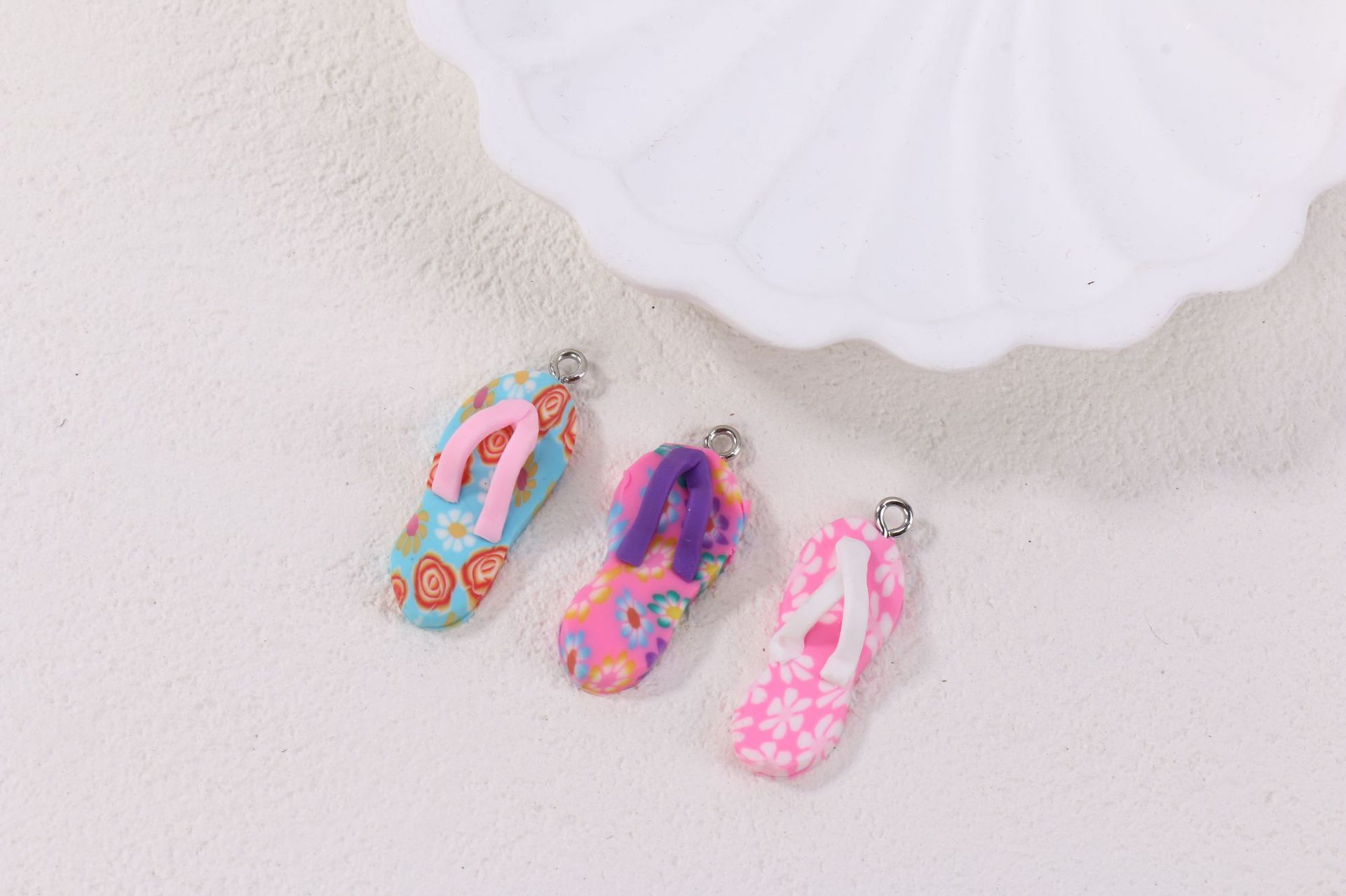 Cute Polymer Clay Slipper Charm for Phone Case Decor view 1