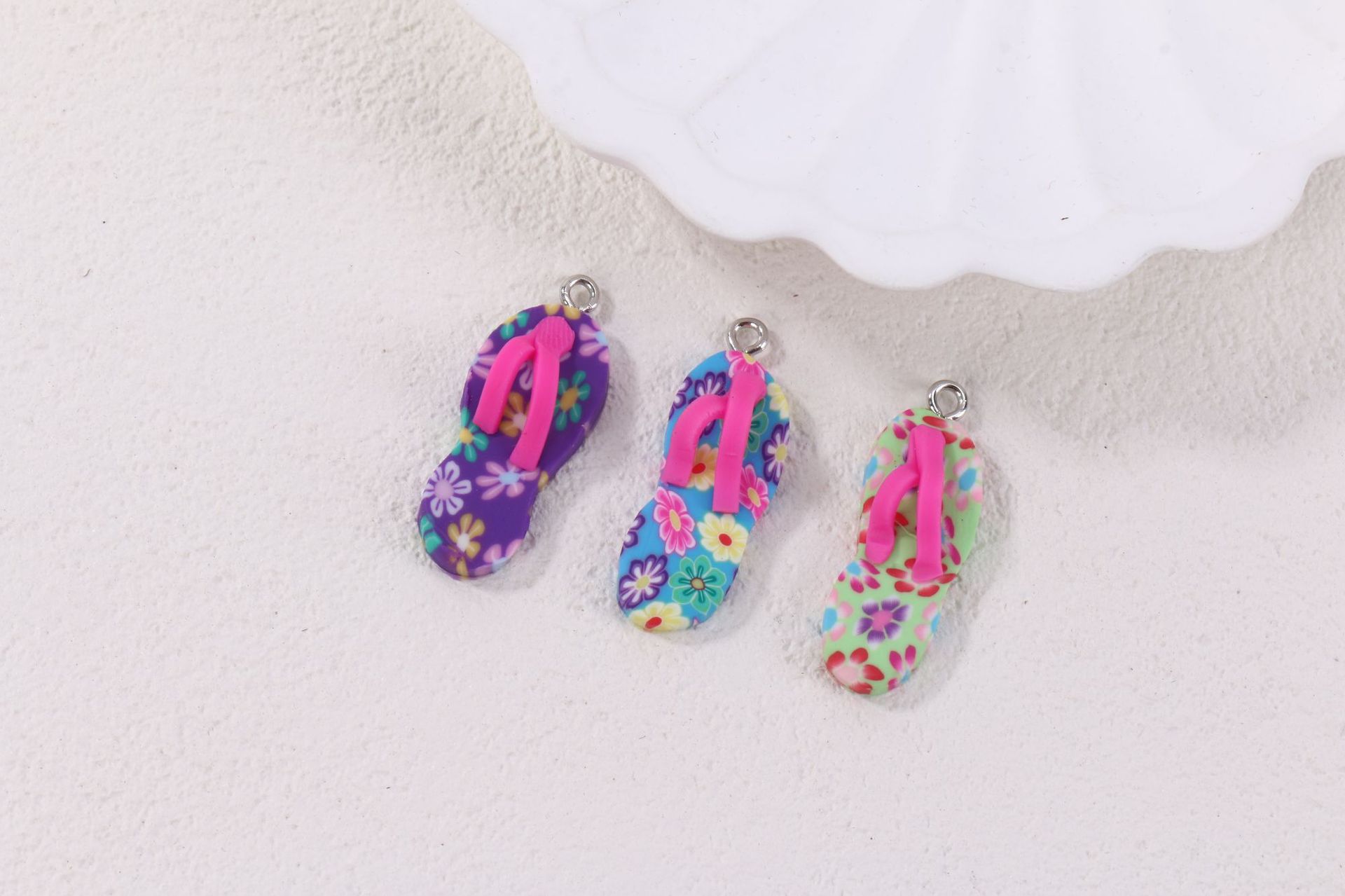 Cute Polymer Clay Slipper Charm for Phone Case Decor view 2