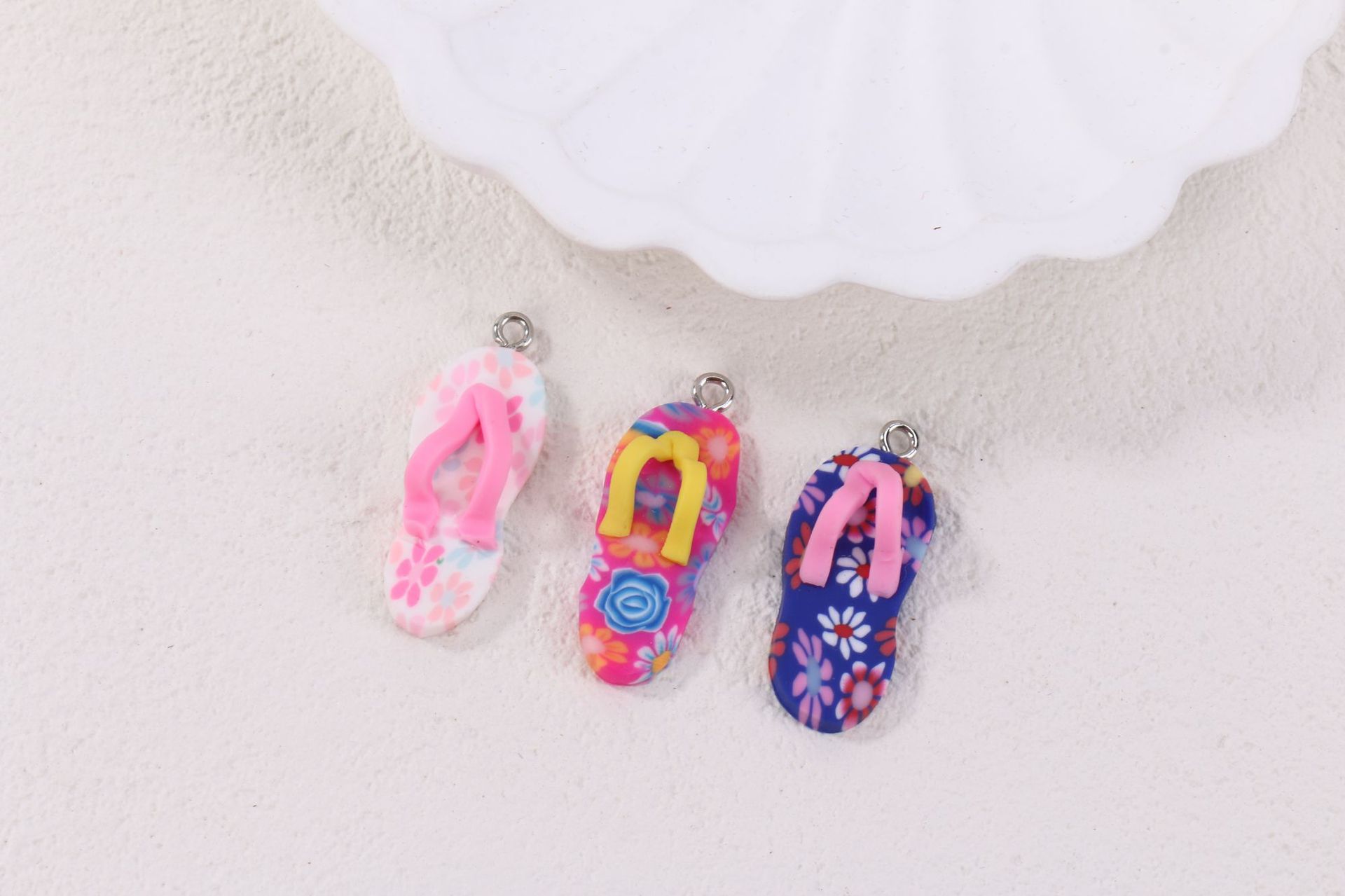 Cute Polymer Clay Slipper Charm for Phone Case Decor