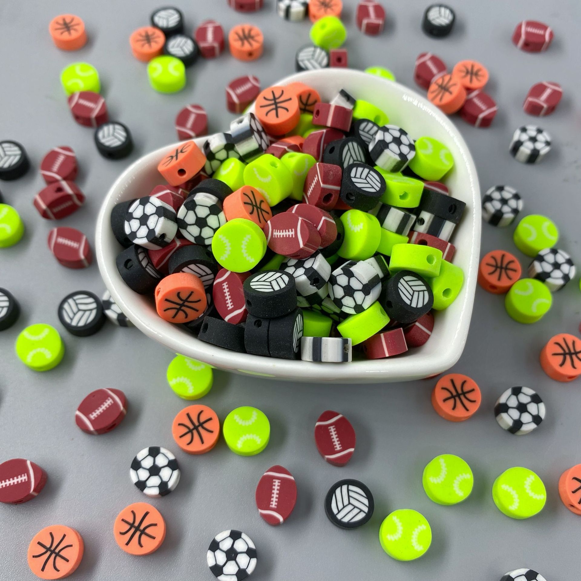 Fresh Polymer Clay Daisy Beads for DIY Jewelry Making view 4