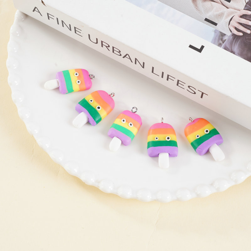 Cute Polymer Clay Mini Ice Cream Charms for DIY Decoration view 1