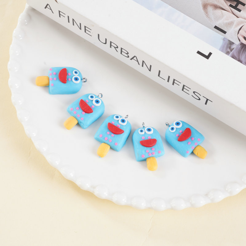 Cute Polymer Clay Mini Ice Cream Charms for DIY Decoration view 2