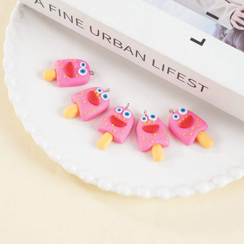 Cute Polymer Clay Mini Ice Cream Charms for DIY Decoration view 4