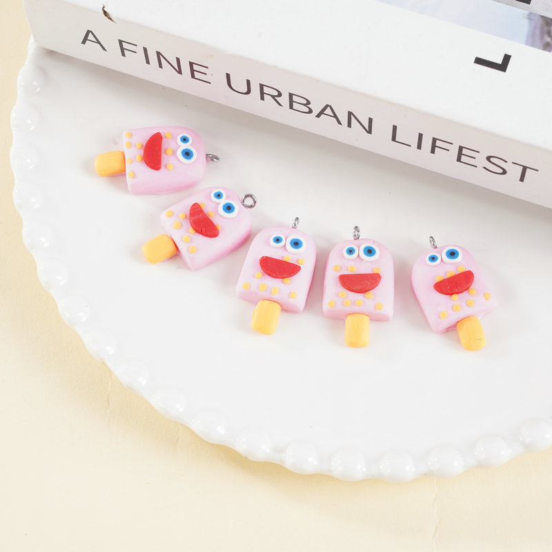Cute Polymer Clay Mini Ice Cream Charms for DIY Decoration view 5