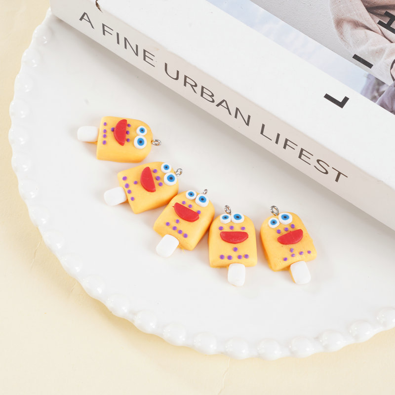 Cute Polymer Clay Mini Ice Cream Charms for DIY Decoration view 6