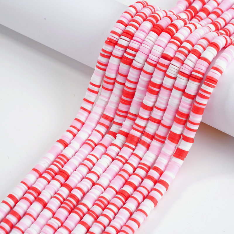 Colorful Polymer Clay Heishi Bead Strands for DIY Jewelry Making view 4