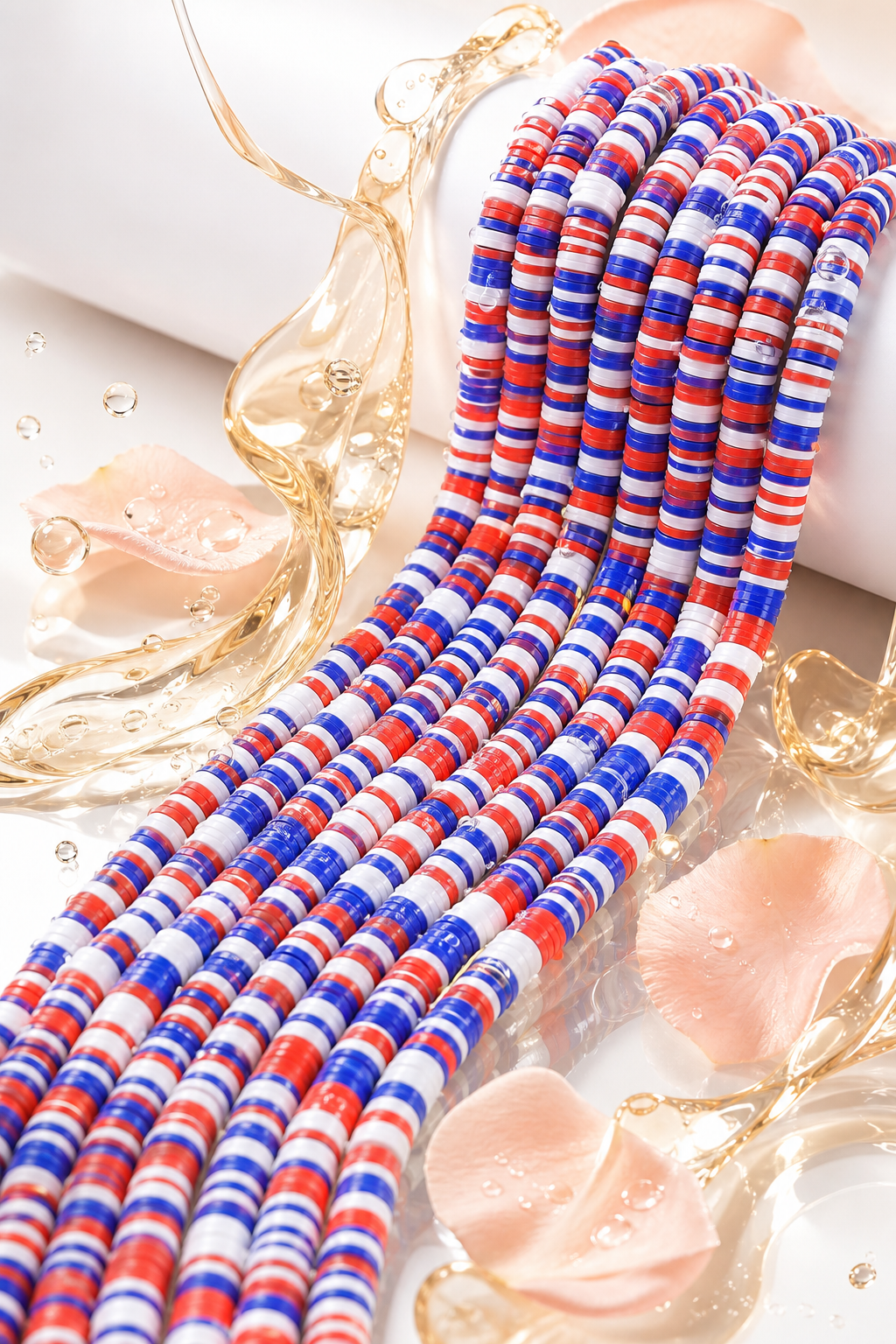 Colorful Polymer Clay Heishi Bead Strands for DIY Jewelry Making