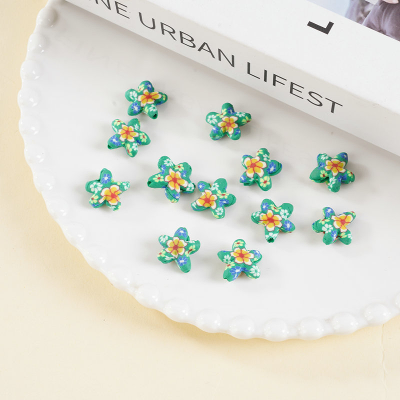 Cute Polymer Clay Starfish Charms for DIY Accessory Decoration view 1