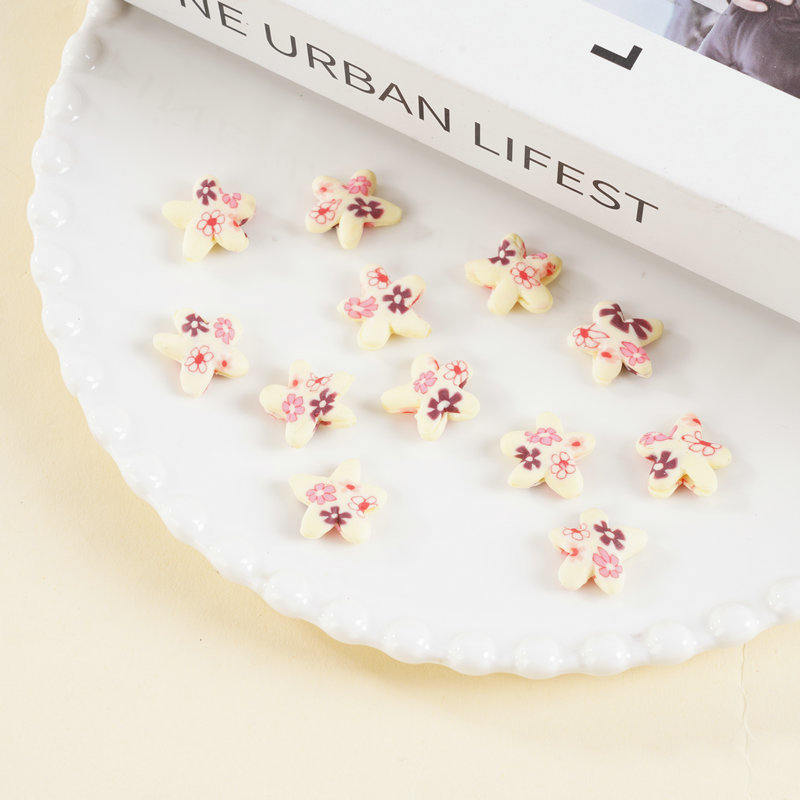Cute Polymer Clay Starfish Charms for DIY Accessory Decoration view 2
