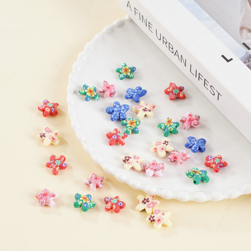 Cute Polymer Clay Starfish Charms for DIY Accessory Decoration