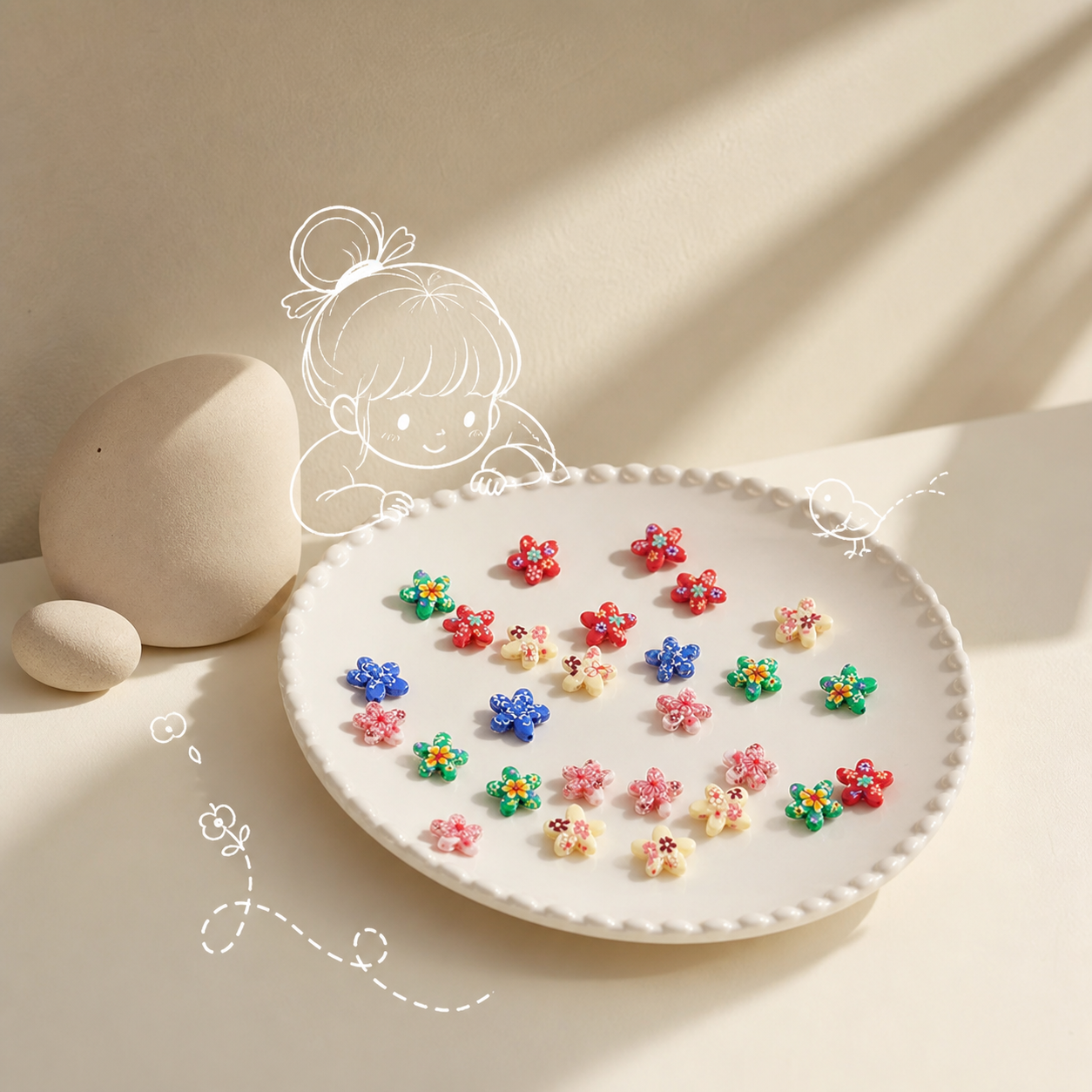 Cute Polymer Clay Starfish Charms for DIY Accessory Decoration