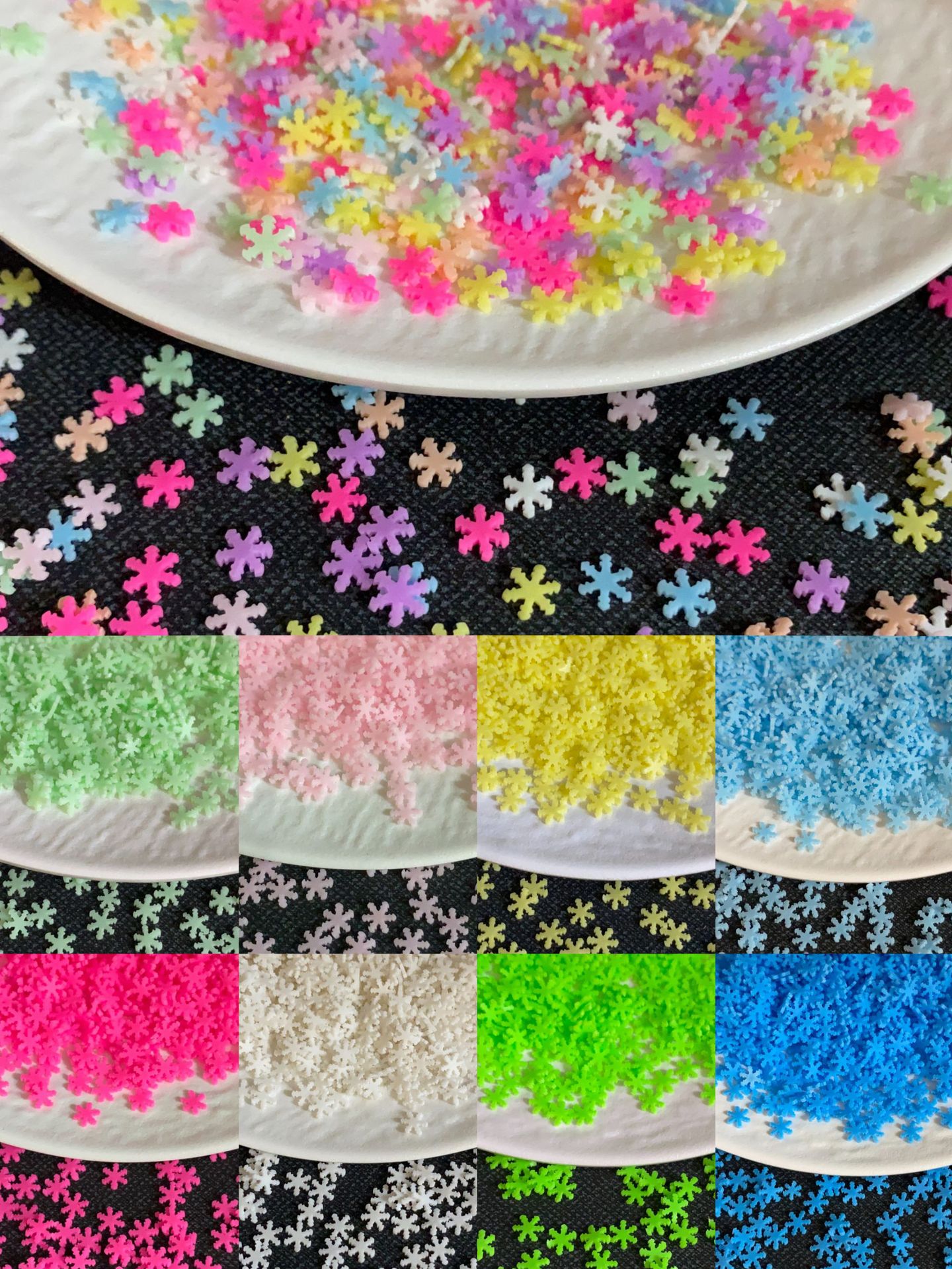 Christmas Polymer Clay Snowflake Slices for DIY Holiday Crafts view 2