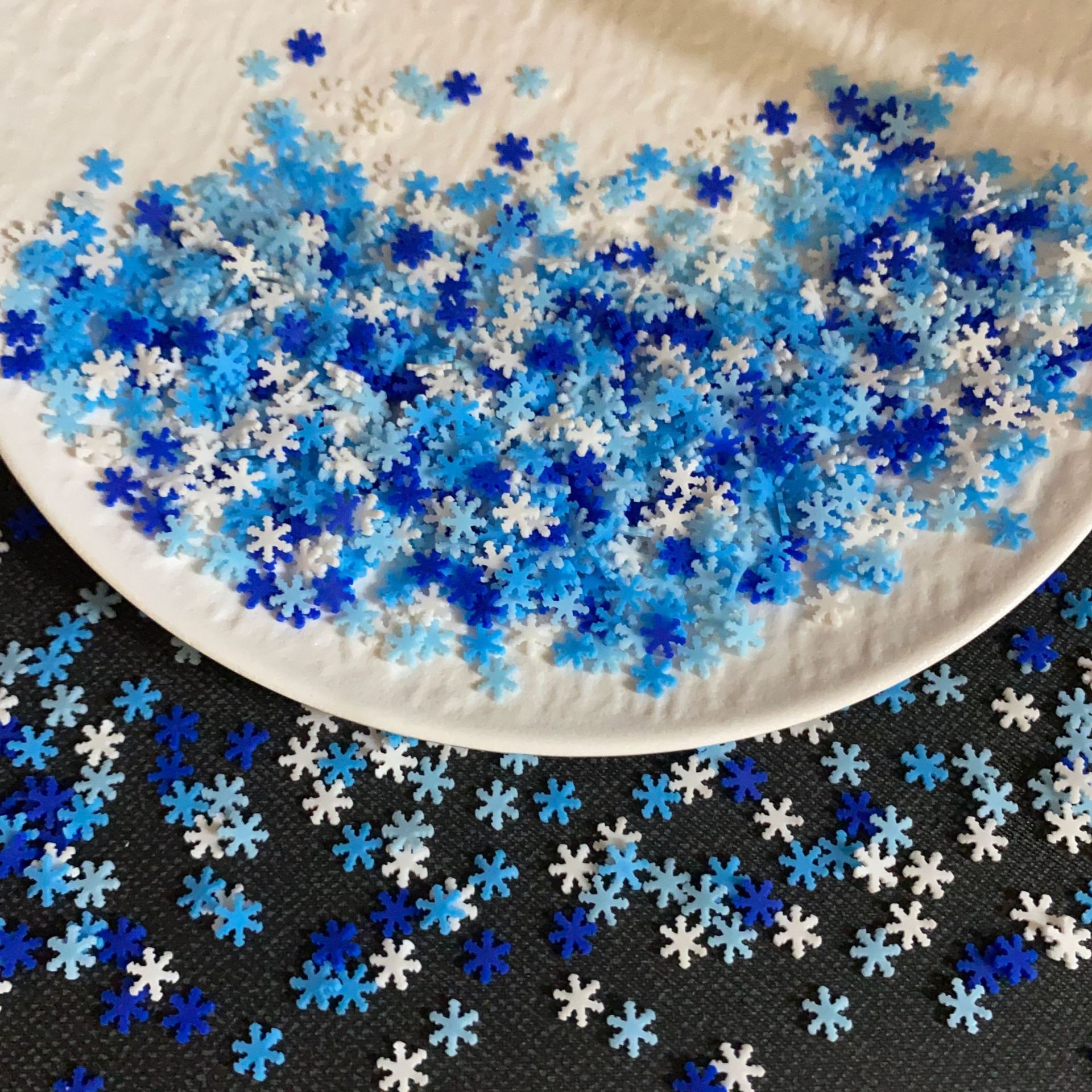 Christmas Polymer Clay Snowflake Slices for DIY Holiday Crafts view 3