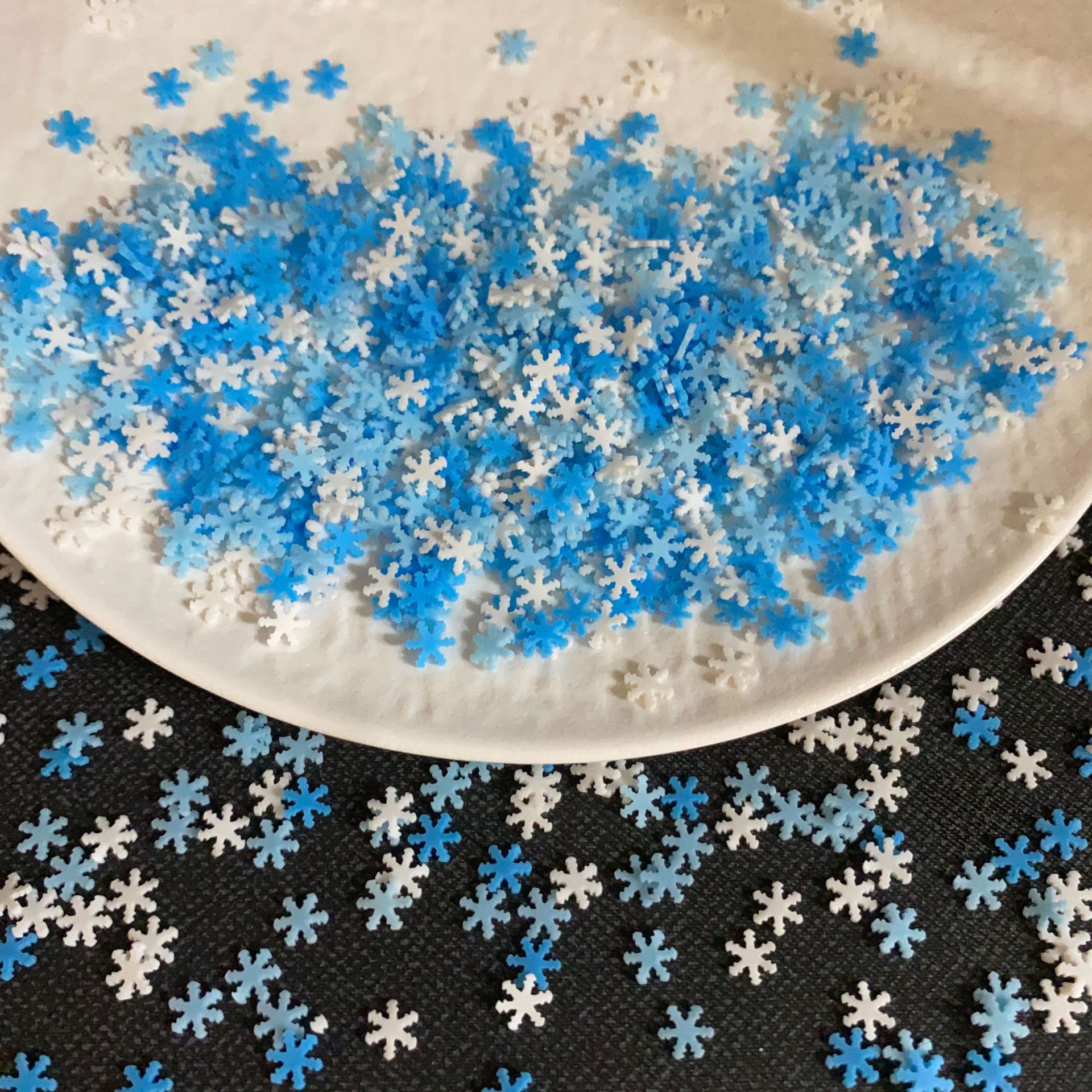 Christmas Polymer Clay Snowflake Slices for DIY Holiday Crafts view 5