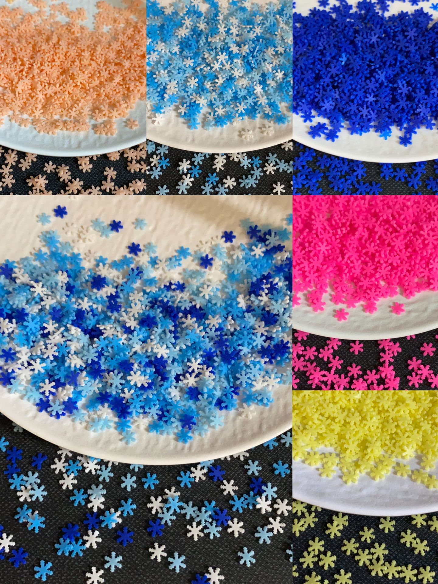 Christmas Polymer Clay Snowflake Slices for DIY Holiday Crafts