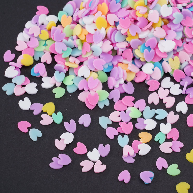 Valentine Polymer Clay Heart Slices for DIY Crafts view 1
