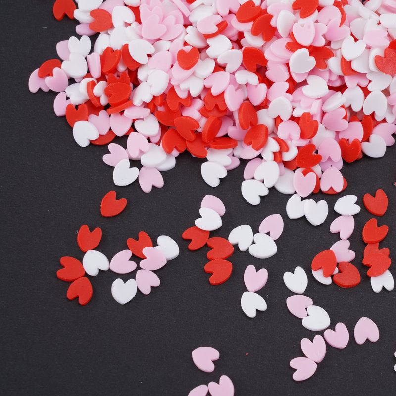 Valentine Polymer Clay Heart Slices for DIY Crafts